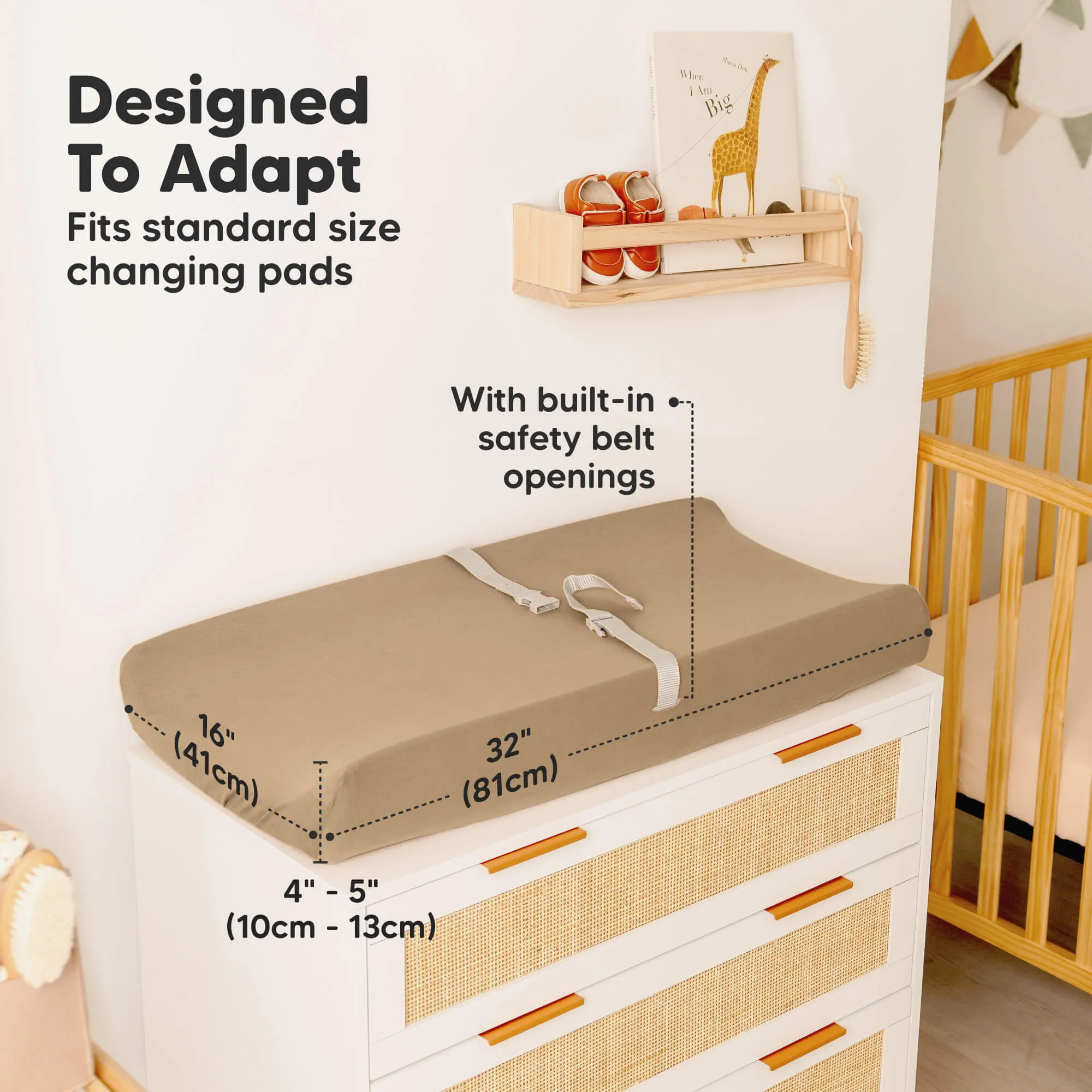 2-Pack Soothe Changing Pad Covers (Pecan)
