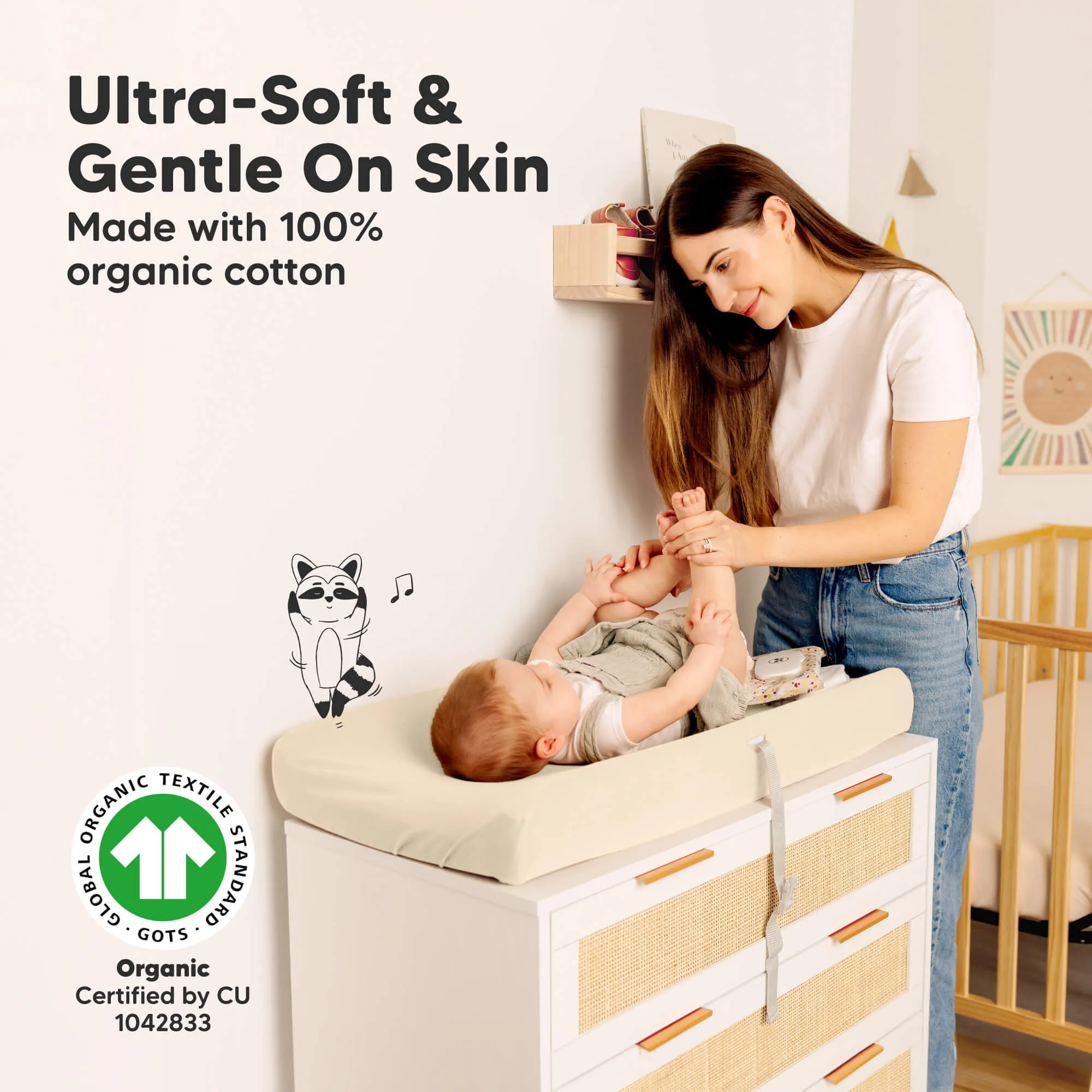 2-Pack Soothe Changing Pad Covers (Pecan)