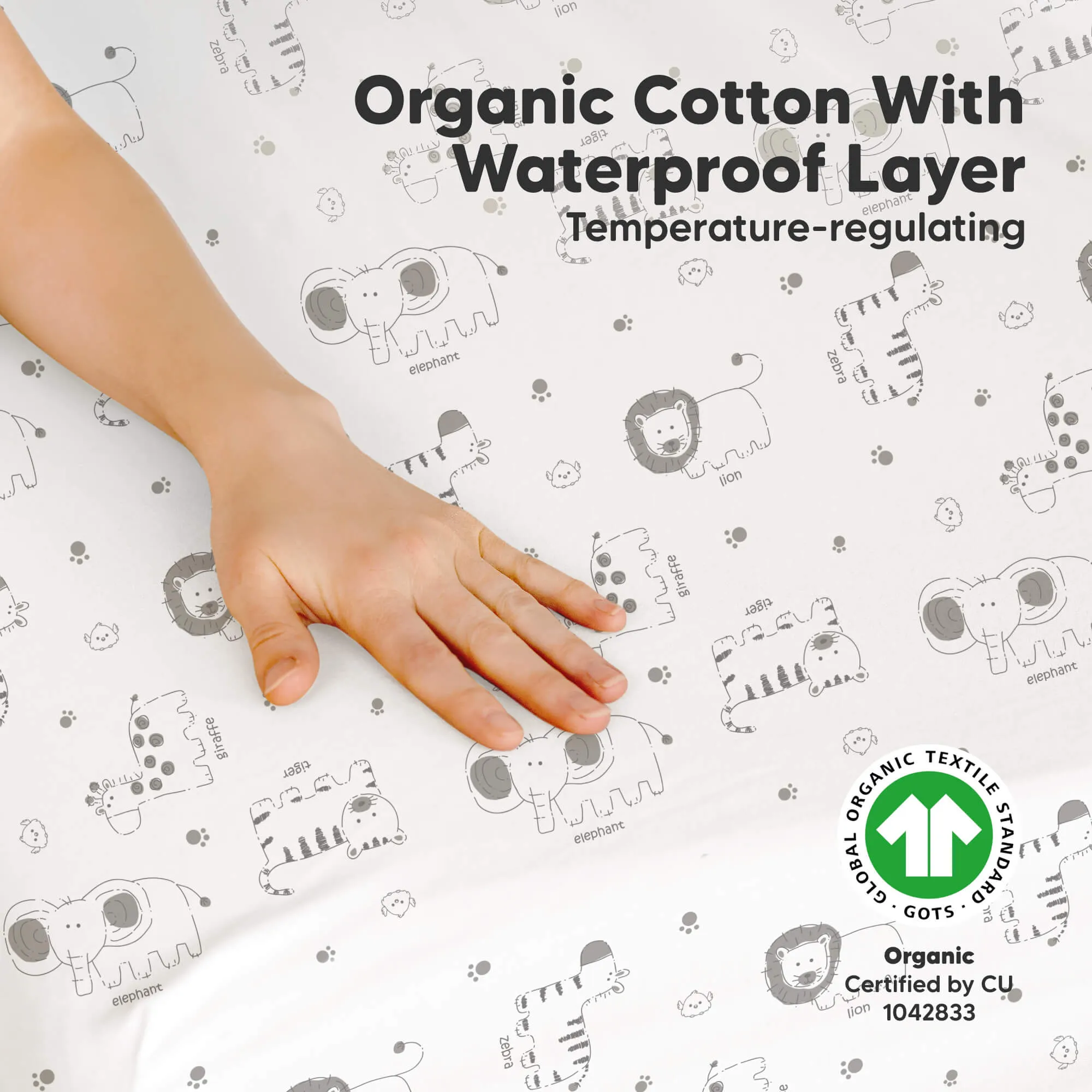 2-Pack Soothe [Protect ] Waterproof Mini Crib Sheets