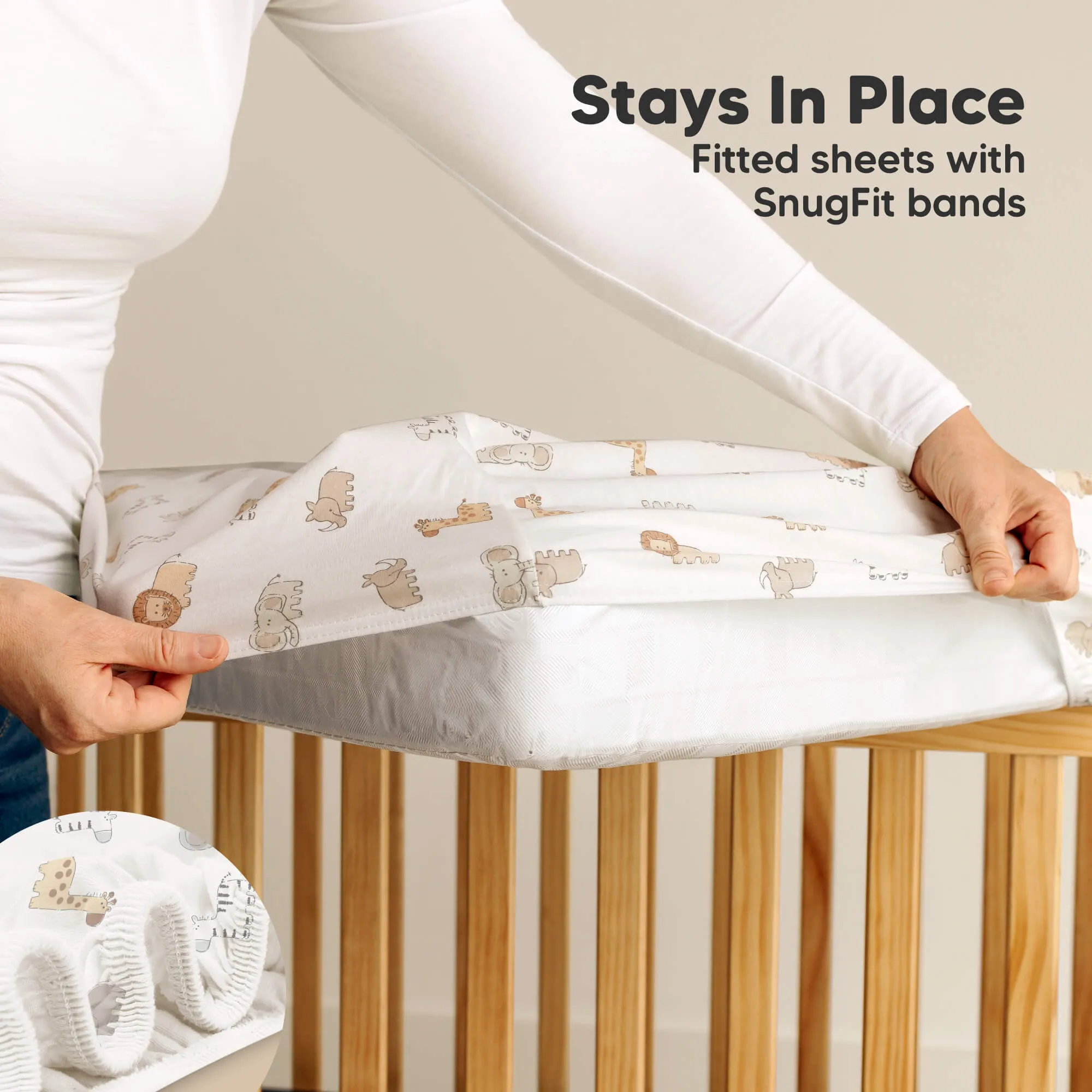 2-Pack Soothe [Protect ] Waterproof Mini Crib Sheets