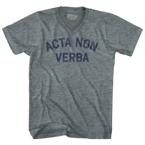 Acta Non Verba Tri-Blend V-neck Womens Junior Cut T-shirt