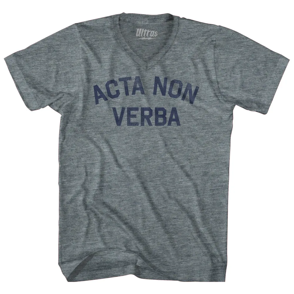 Acta Non Verba Tri-Blend V-neck Womens Junior Cut T-shirt
