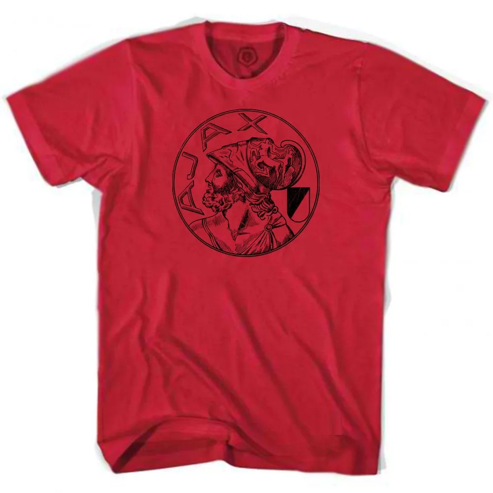 Ajax Vintage Crest Soccer Adult Tri-Blend T-shirt