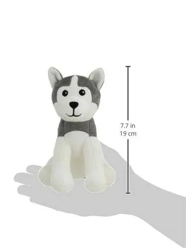 Amazon Brand - Jam & Honey Husky Dog, Plush/Soft Toy for Boys, Girls and Kids, Super-Soft, Safe, Great Birthday Gift (Grey and White, 17 cm)