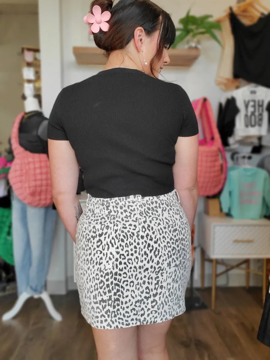 Animal print skirt