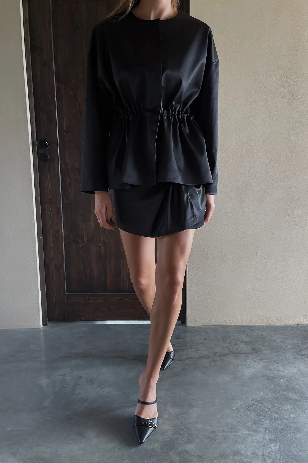 BELLAGIO BLAZER - SHINY BLACK