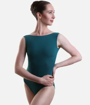 Boat Neck Dance Leoatrd, Low Back - SL201