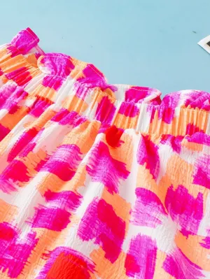 Brushstroke Print Blouse