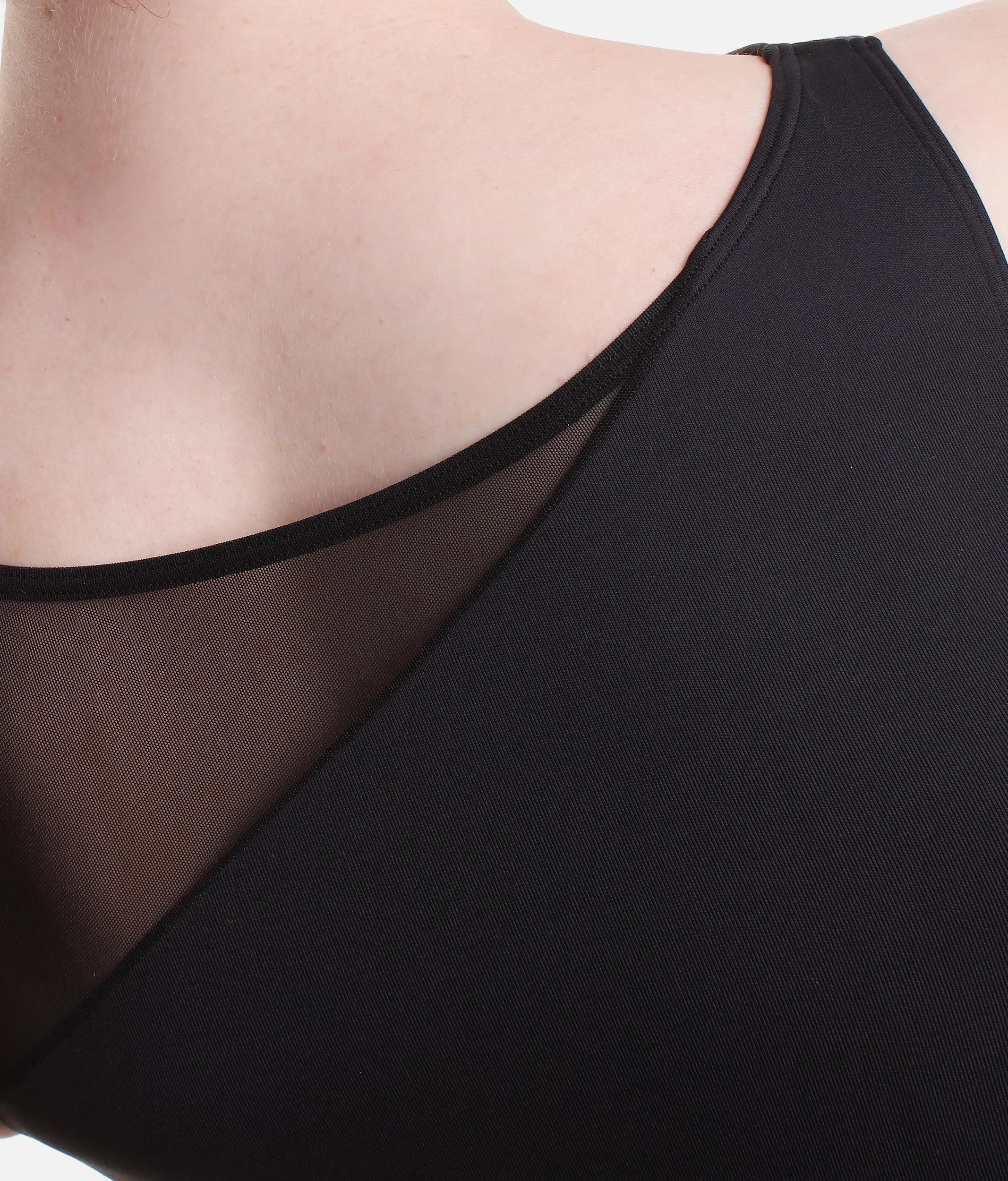 Clementine Boat Neck Dance Leotard, Mesh Details - 31664