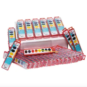 Creative Arts 8 Assorted Color Watercolor Paint Pan - 36/Set