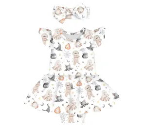 Creepy Cute Tricky Treats - Bamboo Twirl Skirt Bodysuit