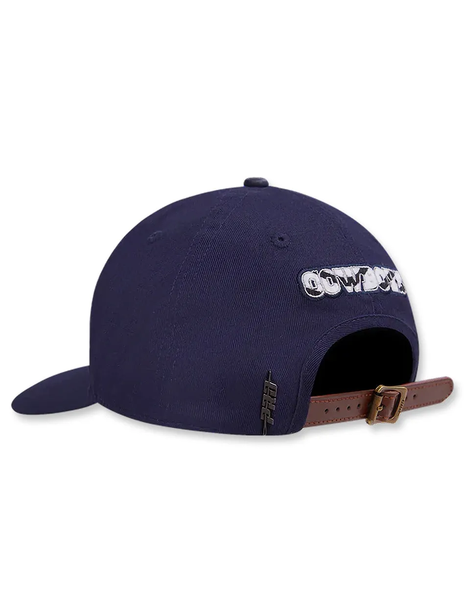 Dallas Cowboys "Animal Print Dad Hat" WOMEN'S Adjustable Cap w/ Leather Adjuster