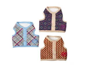 Designer Collection - Dog Harness Vest- Sherpa LINED Body - Lead Additional -3 Color Options
