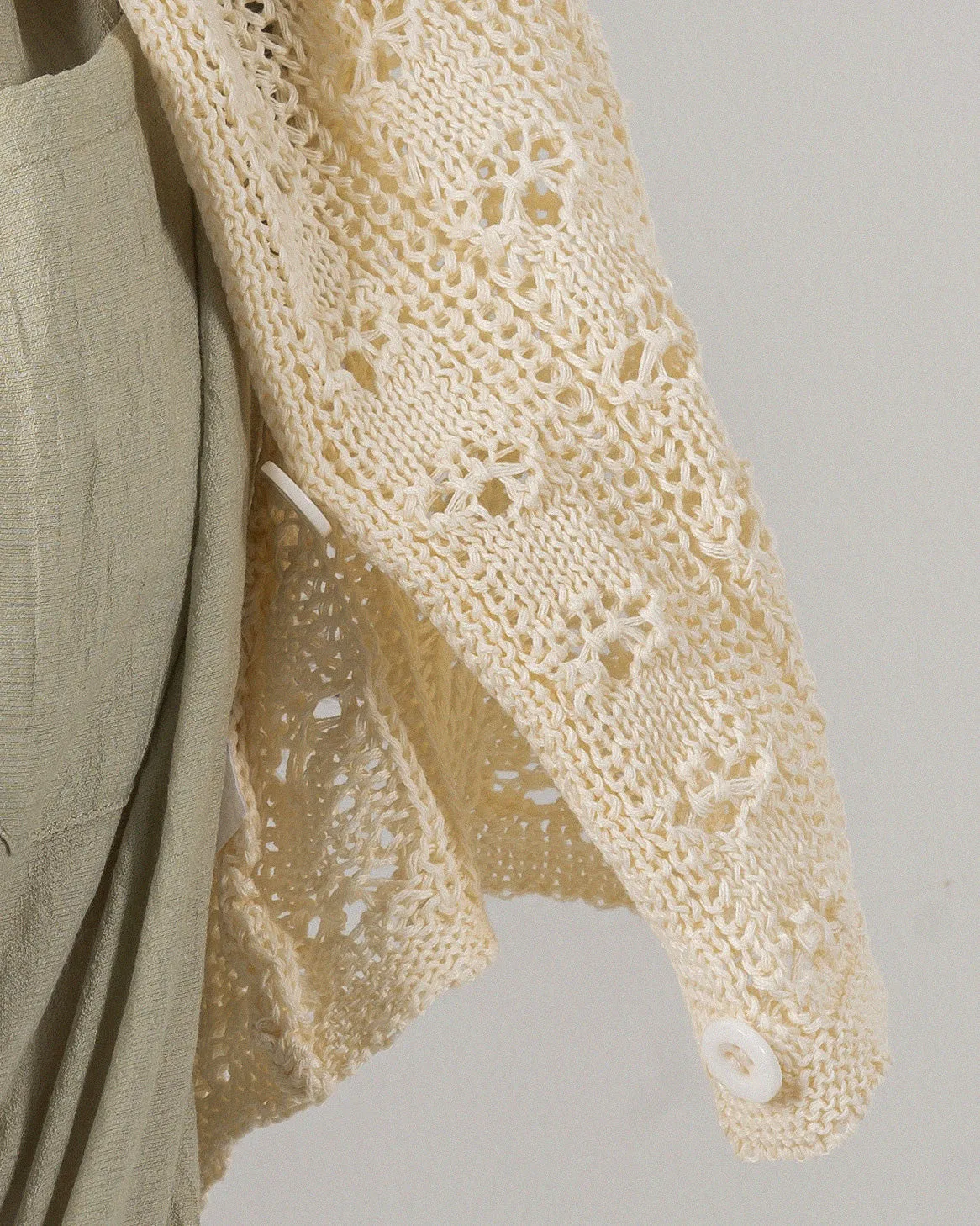 Eco Open Knit Cardigan (Beige)