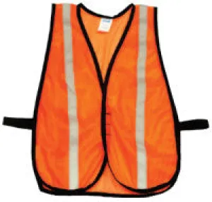 Economical Mesh Traffic Vests, One Size Fits All, Hi-Viz Orange