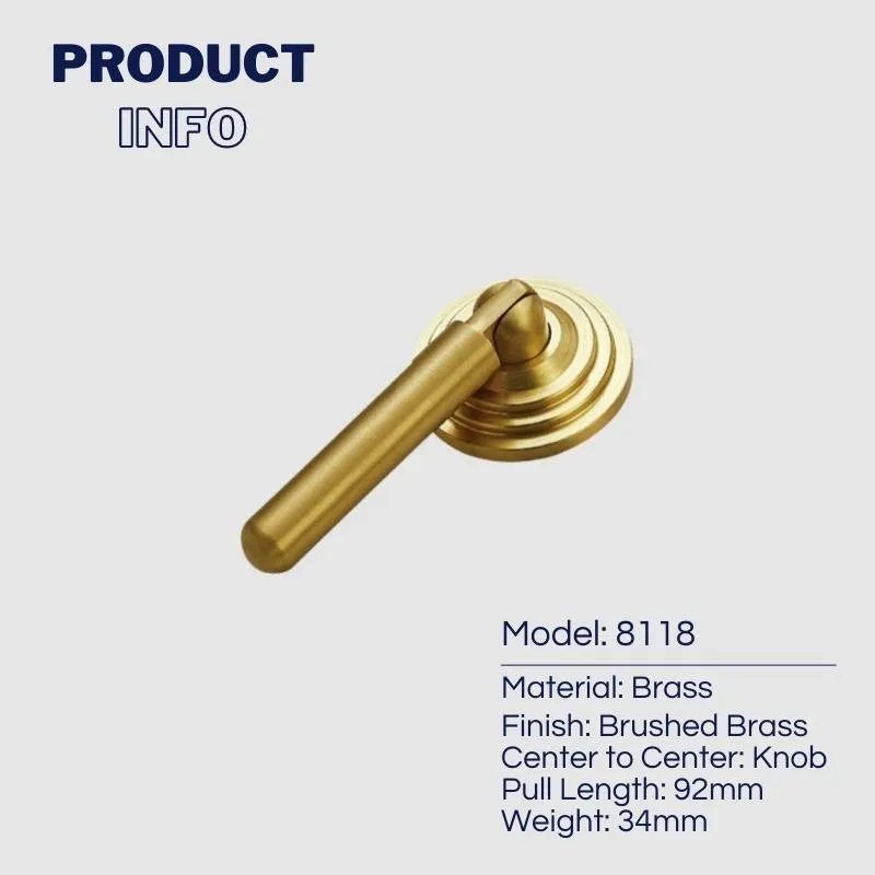 Elegant Simple Brass Drop Pull Handle for Drawers and Cabinets
