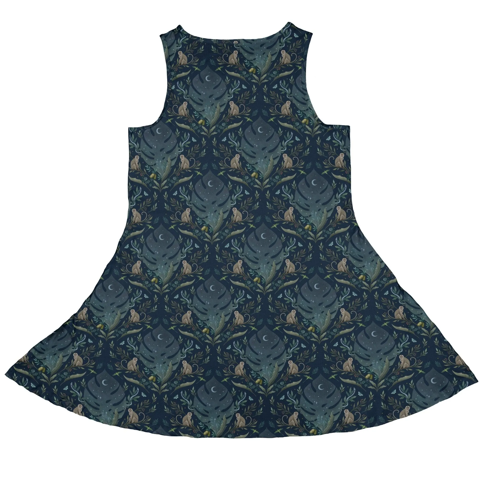 Episodic Tropical Monkey Dress