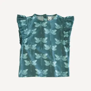 flutter sleeve tee | dragonfly | bamboo