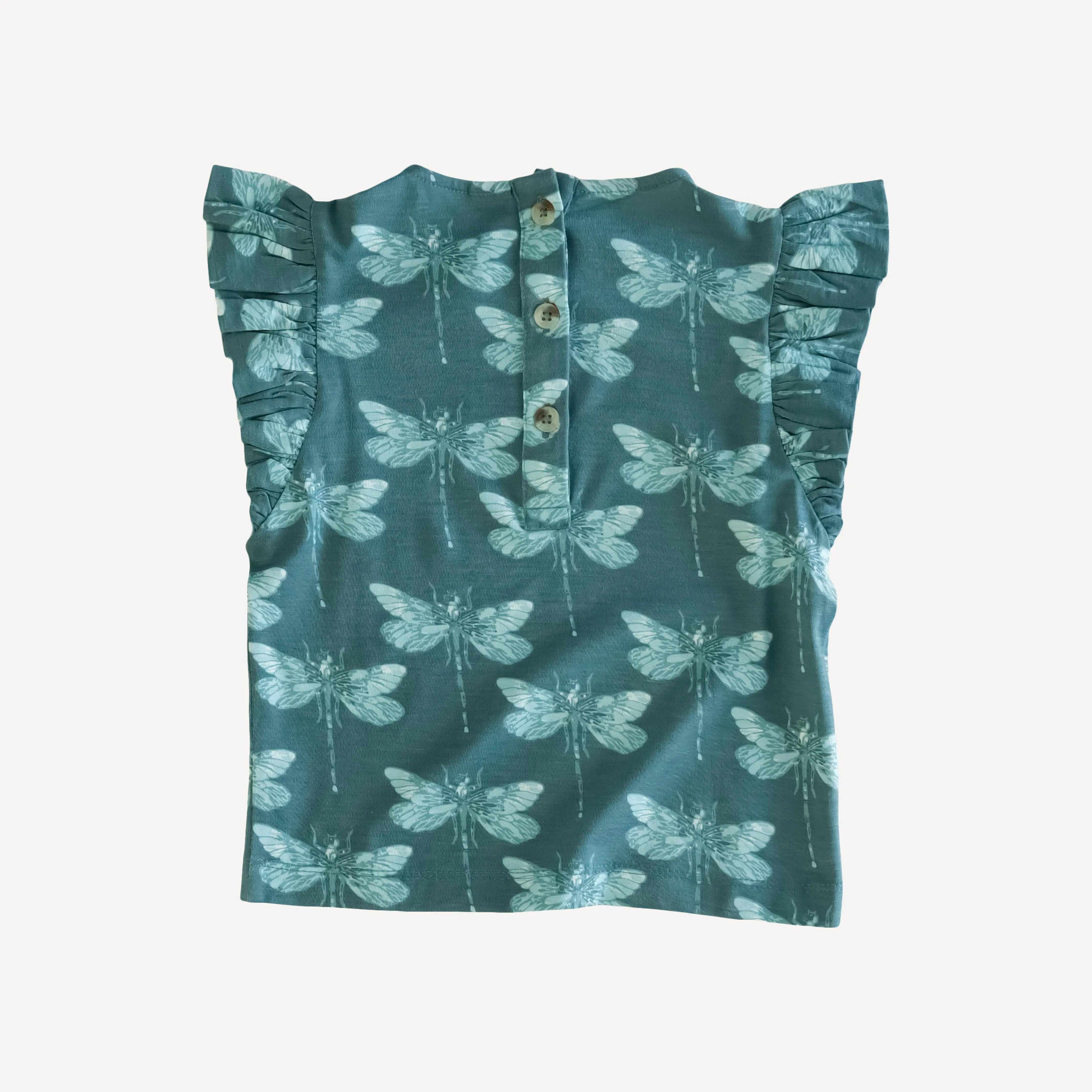 flutter sleeve tee | dragonfly | bamboo