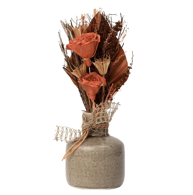 Lea Dried Sunset Orange Small Vase