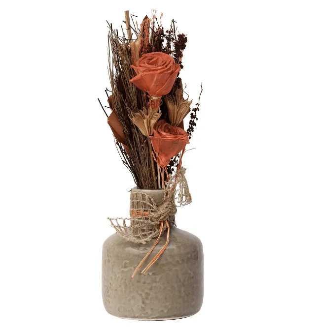 Lea Dried Sunset Orange Small Vase