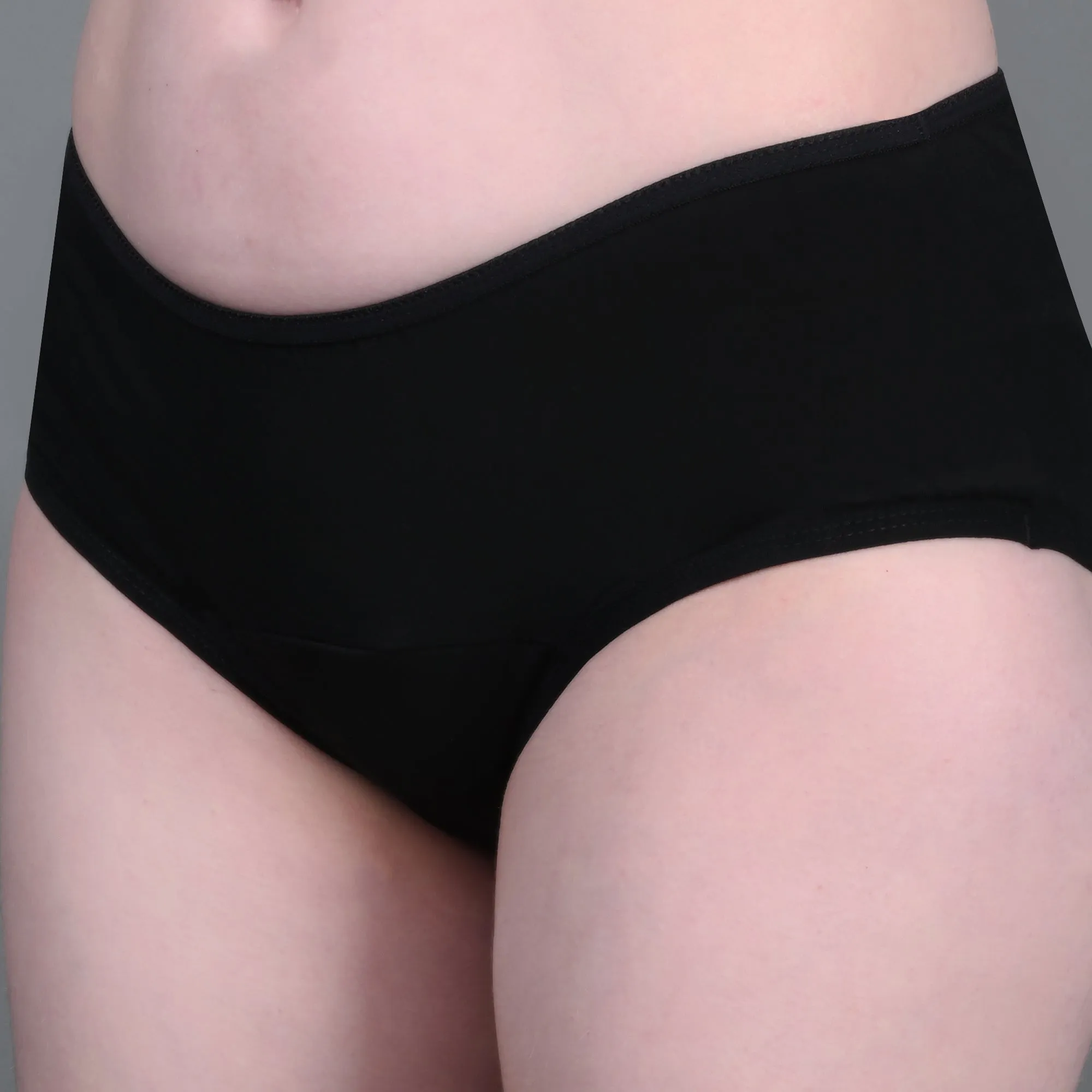 Leak Proof Bamboo Fabric Period Panty | Black & Fuchsia | Pack of 2
