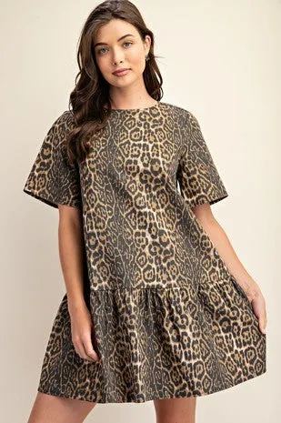 Leo Animal Print Denim Dress *FINAL SALE*