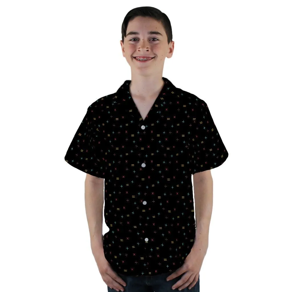 Math Symbols Black Youth Hawaiian Shirt
