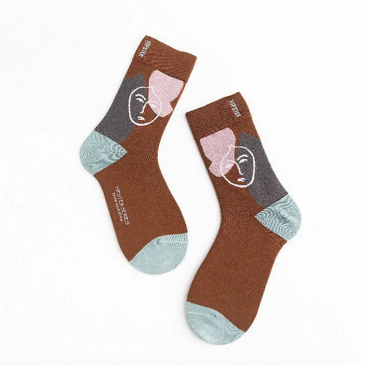 Miss June’s | Set 3 pairs cotton socks｜Creative | Colorful | Cool | Patterned | Designed | Unisex | Gift Idea | Casual | Comfort | Women