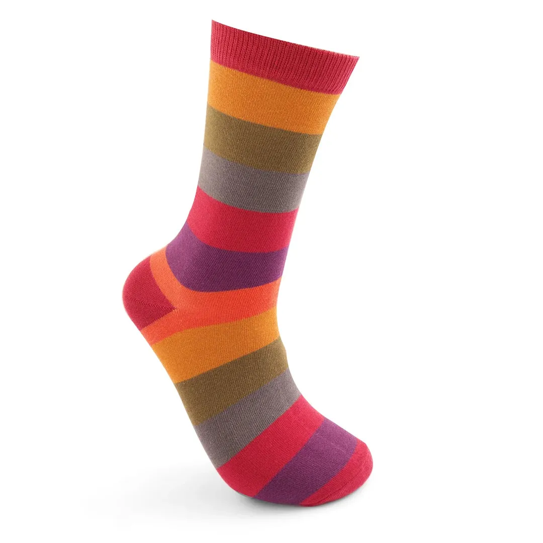 Mr Sparrow - Mulberry Stripe Mens Socks