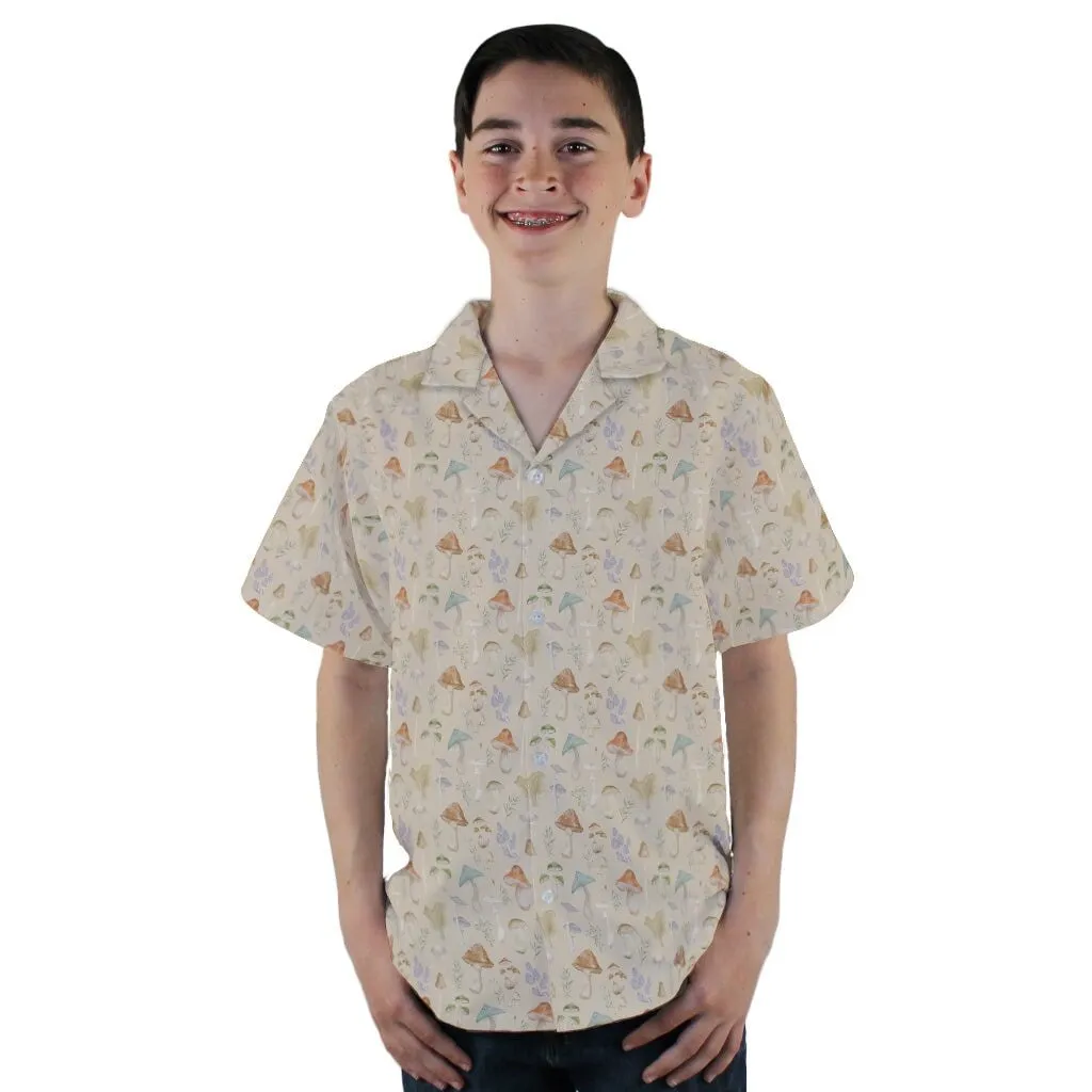 Mushroom Watercolor Youth Hawaiian Shirt