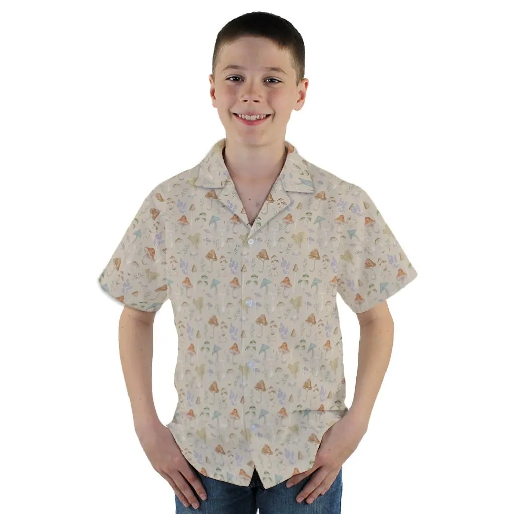 Mushroom Watercolor Youth Hawaiian Shirt