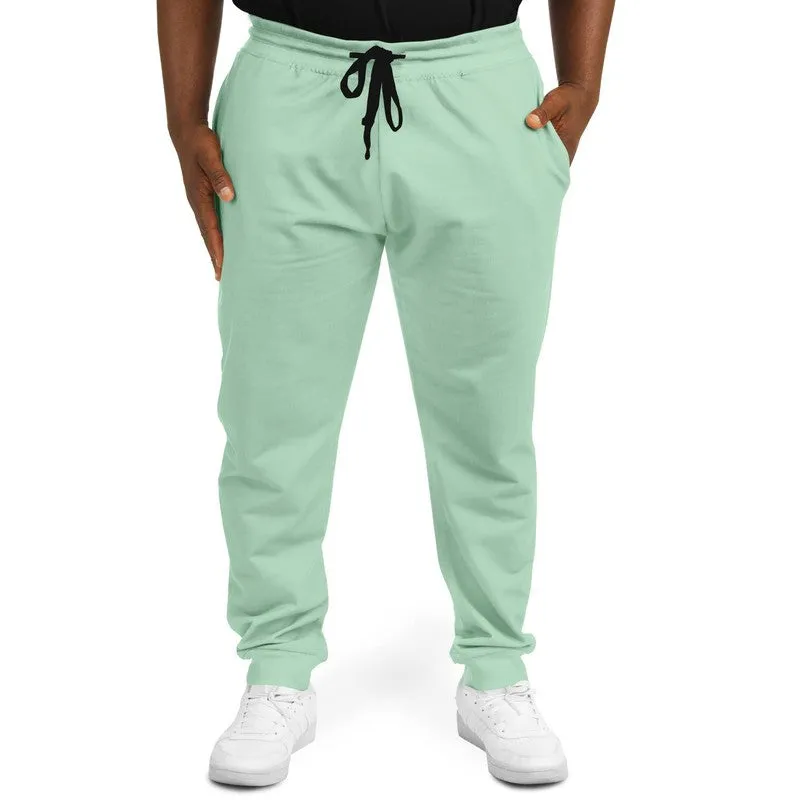 Pale Pastel Green Joggers | Unisex | with PLUS sizes | Bright Pale Pastel Green | C30M0Y30K0