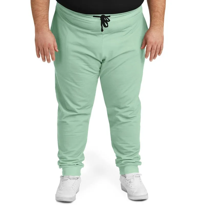 Pale Pastel Green Joggers | Unisex | with PLUS sizes | Bright Pale Pastel Green | C30M0Y30K0