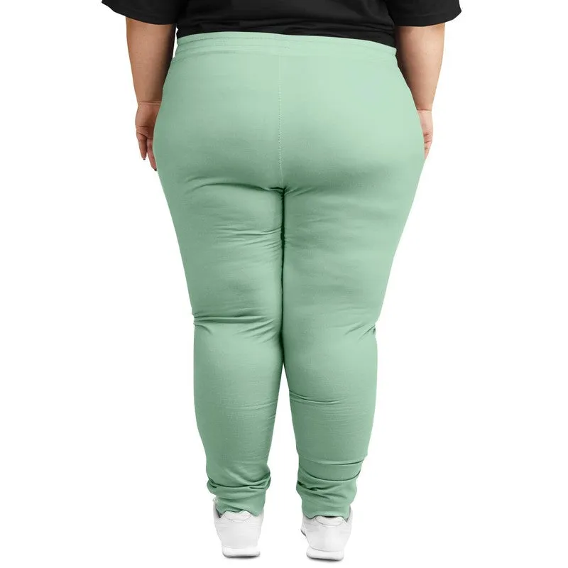 Pale Pastel Green Joggers | Unisex | with PLUS sizes | Bright Pale Pastel Green | C30M0Y30K0