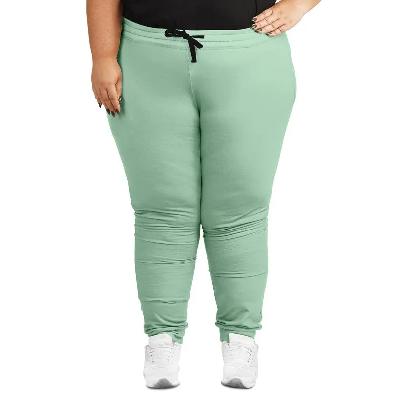 Pale Pastel Green Joggers | Unisex | with PLUS sizes | Bright Pale Pastel Green | C30M0Y30K0