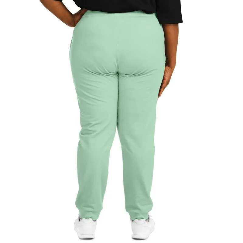 Pale Pastel Green Joggers | Unisex | with PLUS sizes | Bright Pale Pastel Green | C30M0Y30K0