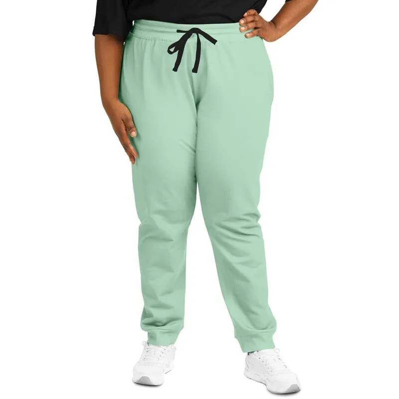 Pale Pastel Green Joggers | Unisex | with PLUS sizes | Bright Pale Pastel Green | C30M0Y30K0