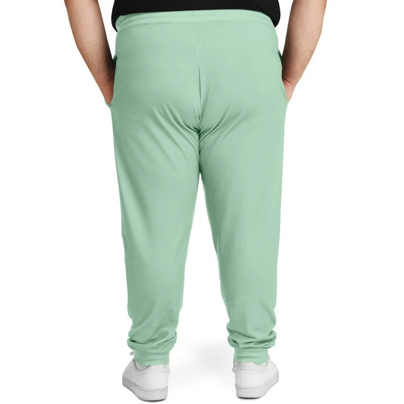 Pale Pastel Green Joggers | Unisex | with PLUS sizes | Bright Pale Pastel Green | C30M0Y30K0