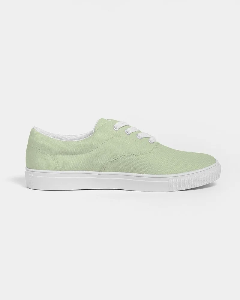 Pale Pastel Warm Green Women's Canvas Sneakers | Women's | Bright Pale Pastel Warm Green | C15M0Y30K0