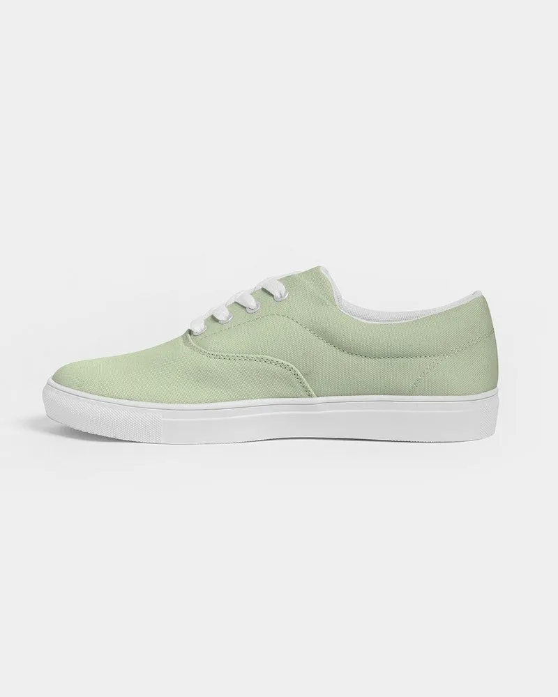 Pale Pastel Warm Green Women's Canvas Sneakers | Women's | Bright Pale Pastel Warm Green | C15M0Y30K0