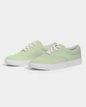 Pale Pastel Warm Green Women's Canvas Sneakers | Women's | Bright Pale Pastel Warm Green | C15M0Y30K0