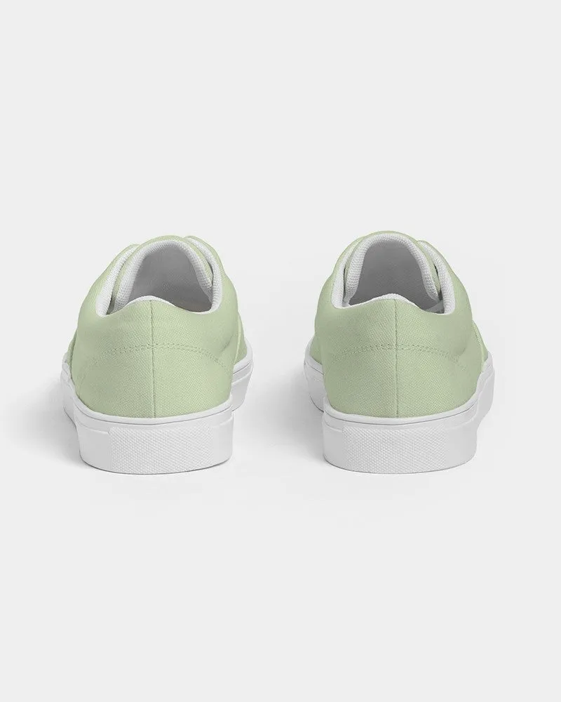 Pale Pastel Warm Green Women's Canvas Sneakers | Women's | Bright Pale Pastel Warm Green | C15M0Y30K0