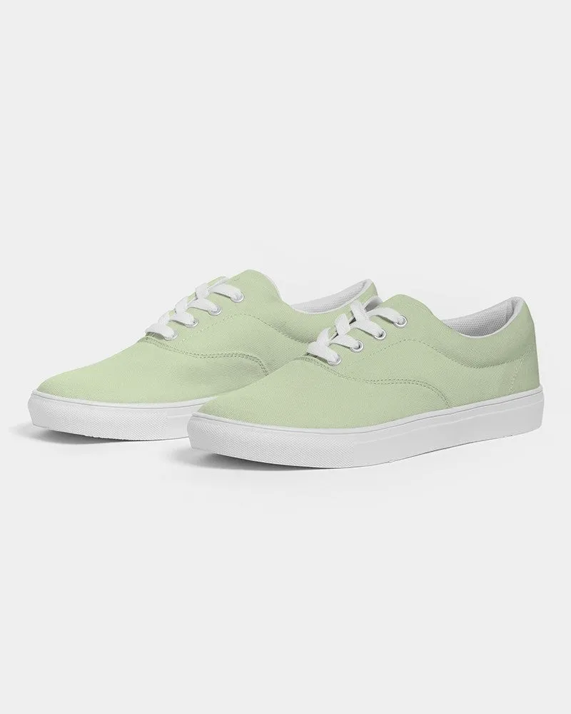 Pale Pastel Warm Green Women's Canvas Sneakers | Women's | Bright Pale Pastel Warm Green | C15M0Y30K0