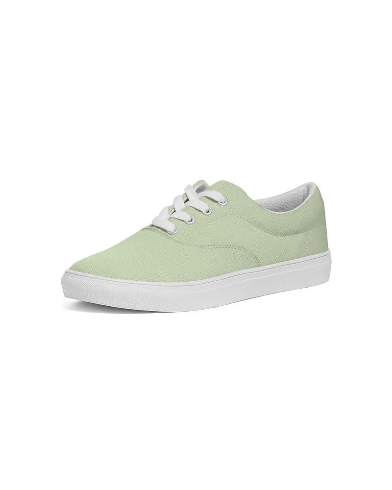 Pale Pastel Warm Green Women's Canvas Sneakers | Women's | Bright Pale Pastel Warm Green | C15M0Y30K0
