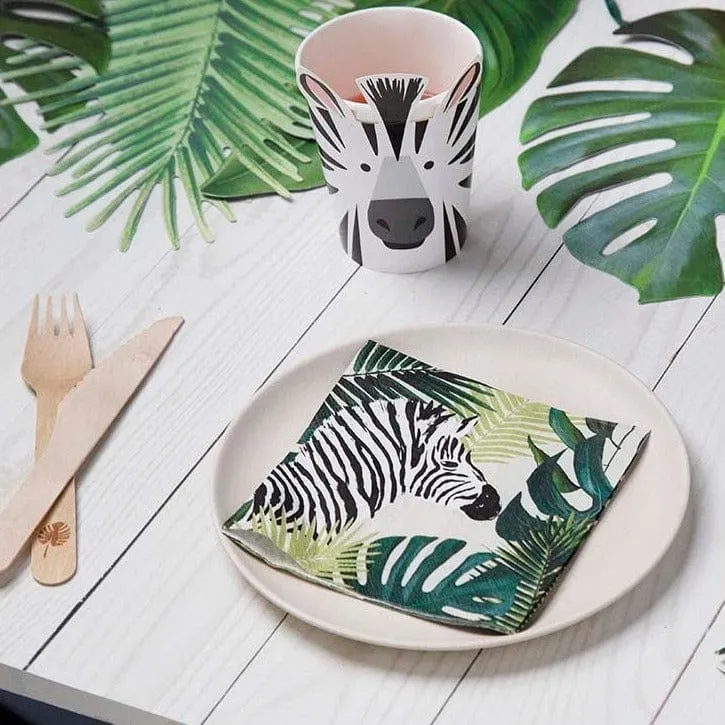 Party Animals Zebra Cups x 8