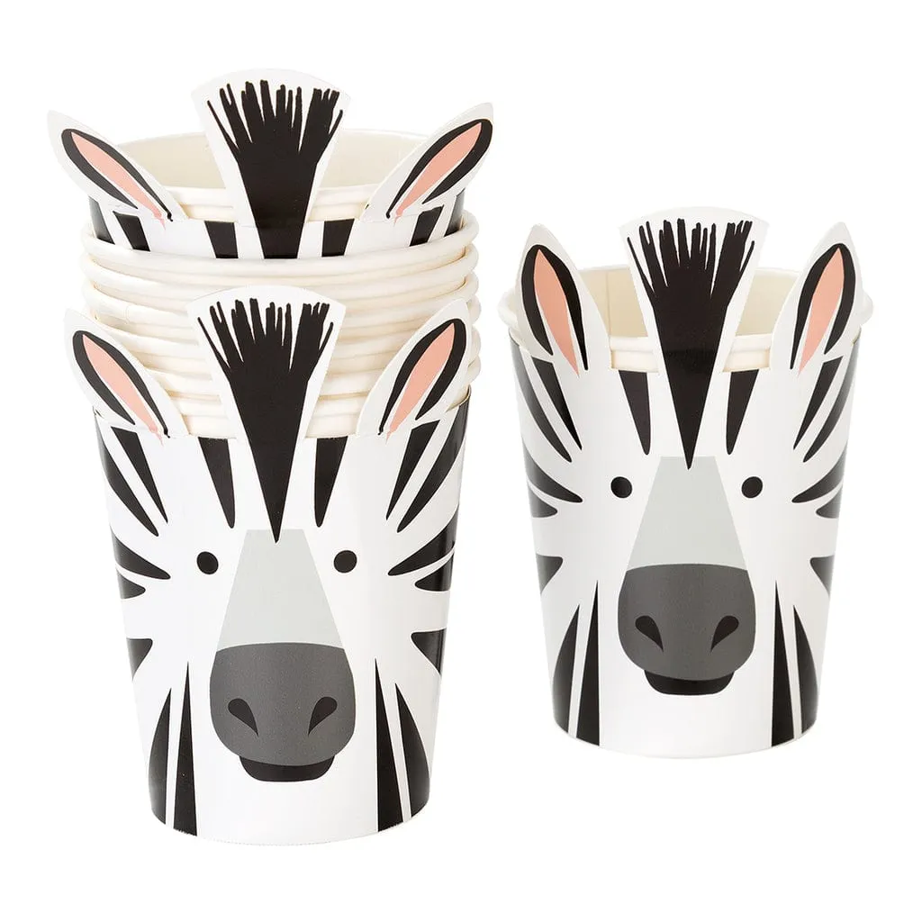 Party Animals Zebra Cups x 8