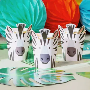 Party Animals Zebra Cups x 8