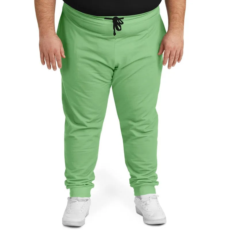 Pastel Green Joggers | Unisex | with PLUS sizes | Bright Pastel Green | C45M0Y60K0