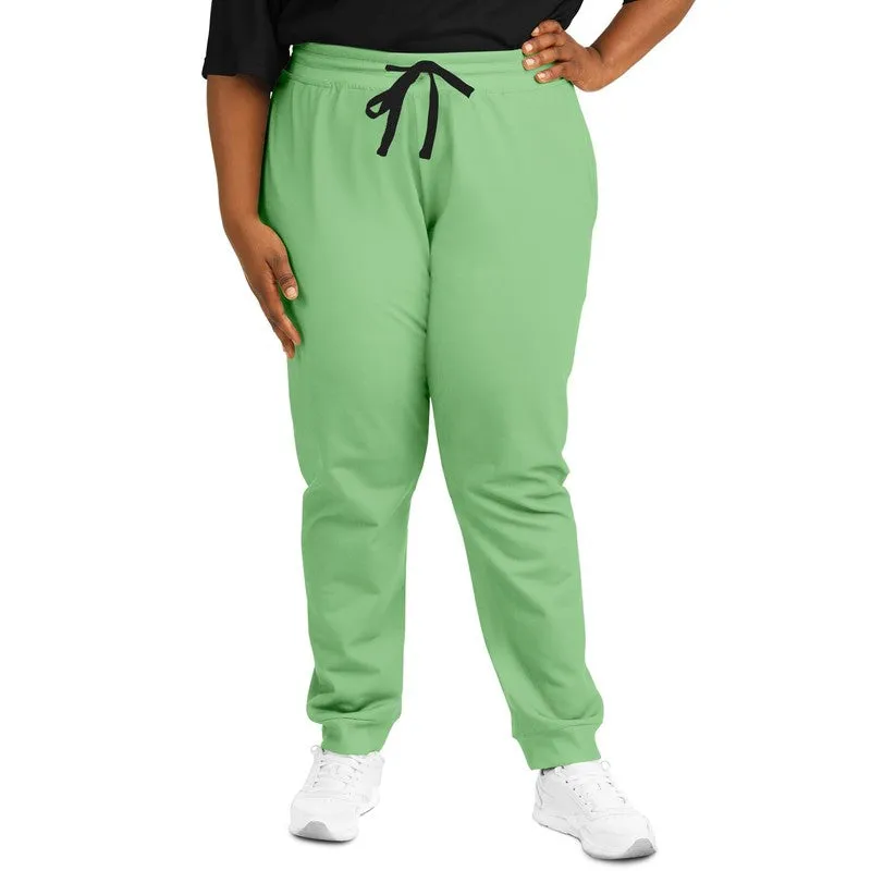 Pastel Green Joggers | Unisex | with PLUS sizes | Bright Pastel Green | C45M0Y60K0